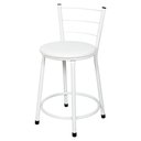 Ver imagem 6 de 3 Banquetas Baixa para Cozinha Epoxi Branca Branco