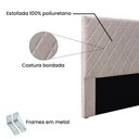Ver imagem 3 de Cabeceira Casal Queen 160cm Tina Estofada Fixação no Box Mdf-mdp Linho Rústico Areia Loja Sheep
