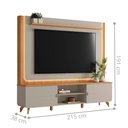 Ver imagem 3 de Painel Home para TV Sala de Estar Milano Canela Cinza Fosco 191cm
