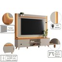 Ver imagem 2 de Painel Home para TV Sala de Estar Milano Canela Cinza Fosco 191cm