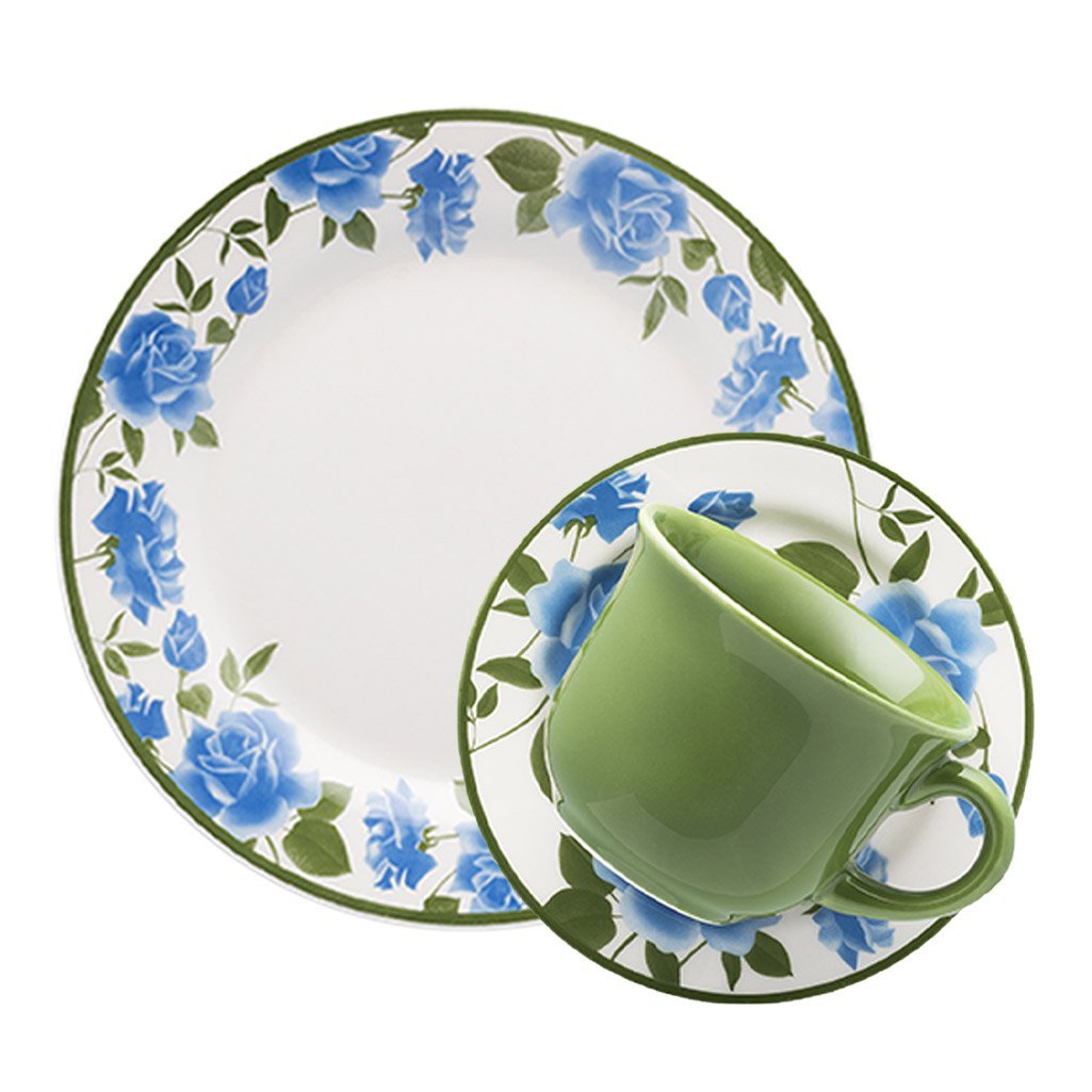 Kit Jogo Café Lanche Oxford® Biona Alice 16 Peças Cerâmica MadeiraMadeira