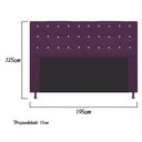Ver imagem 3 de Cabeceira Estofada Dama 195 Cm King Size com Strass Roxo