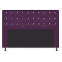 Ver imagem 1 de Cabeceira Estofada Dama 195 Cm King Size com Strass Roxo