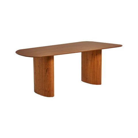 Mesa Maia Organica 220cm Laminado para Sala de Jantar Sofisticada Mesa Grande Design Luxo - Imbuia