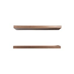 Kit 2 Prateleiras 100% MDF cor FREIJÓ 30x10x1,5cm + Suporte de instalação - 1