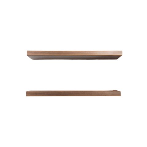 Kit 2 Prateleiras 100% MDF cor FREIJÓ 30x10x1,5cm + Suporte de instalação