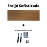 Kit 2 Prateleiras 100% MDF cor FREIJÓ 30x10x1,5cm + Suporte de instalação - 5
