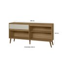 Ver imagem 4 de Aparador Ravi 4 Portas 1 Gaveta Nature Branco Off - Peternella