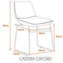 Ver imagem 6 de Kit 4 Cadeiras Oxford Verner Fratini Revestido em Poliuretano (PU) Caramelo Base em Aço Preto
