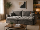 Ver imagem 1 de Sofa Orion 2.20 Nobly Veludo Cinza