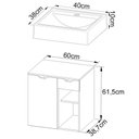 Ver imagem 4 de Gabinete Com Cuba Para Banheiro Bn3600x05 Marmore Branco