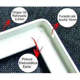 Mão Francesa Cantoneira Parede Branca 25Cm Reforçada - 2