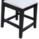 Ver mais imagens de Kit 2 Banquetas Baixa-cadeira Gabi Madeira Maciça Encosto Telinha Assento Estofado - Preto Assento