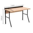 Ver imagem 4 de Mesa Escrivaninha Office Tampo Grosso Industrial 1,14m Amantea/Preto
