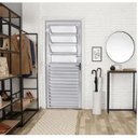 Ver imagem 2 de Porta Basculante Alumínio Brilhante 210x80 Vidro Boreal Lado Esquerdo