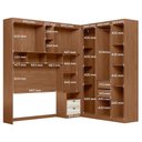 Ver imagem 4 de Quarto Modulado Casal Lugano Jatobá/areia com Espelho - Santos Andirá
