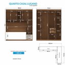 Ver imagem 7 de Quarto Modulado Casal Lugano Jatobá/areia com Espelho - Santos Andirá