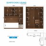 Quarto Modulado Casal Lugano Jatobá/areia com Espelho - Santos Andirá - 7