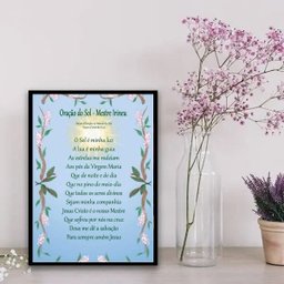 Quadro Decorativo Oração Do Sol 33x24cm:Madeira branca - 2 Quadro Decorativo Oração Do Sol 33x24cm:Madeira branca - 2