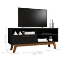 Ver imagem 3 de Rack para Tv com Porta Riane Preto Fosco