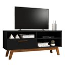 Ver imagem 2 de Rack para Tv com Porta Riane Preto Fosco