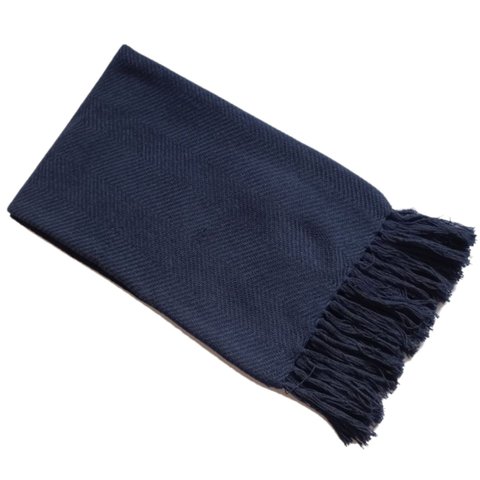 Manta Sofa Peseira Algodao Escama Diversas Cores 1.80x1.20m - Azul Marinho