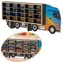 Ver imagem 3 de Expositor Painel Parede Mesa Nicho Estante Carrinhos Quadro Caminhao MDF 20 Carros Organi