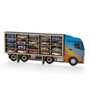 Ver imagem 1 de Expositor Painel Parede Mesa Nicho Estante Carrinhos Quadro Caminhao MDF 20 Carros Organi