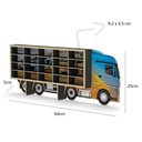 Ver imagem 4 de Expositor Painel Parede Mesa Nicho Estante Carrinhos Quadro Caminhao MDF 20 Carros Organi