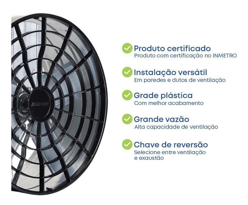 Ventilador Axial 40cm Exaustor Industrial Reversível 127v - 3