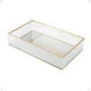 Ver imagem 1 de Bandeja Decorativa Ferro, Vidro e Espelho 24x14x5cm*
