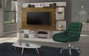 Ver imagem 5 de Cadeira Poltrona Decorativa Rodinhas Regulagem Altura Alice Veludo Verde Musgo