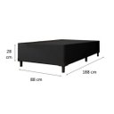 Ver imagem 3 de Base Cama Box Solteiro 88x188x 28 Suede Amassado Lobbox - Preto