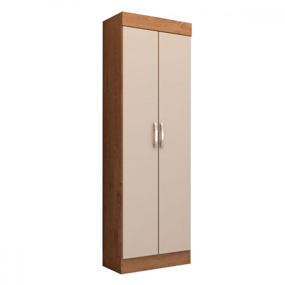 Armário Multiuso Clean 2 Portas Natura/off White - Panorama Móveis