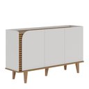 Ver imagem 7 de Sala de Jantar Jurerê com Cristaleira e Buffet Aparador Off White Matte Freijó - Colibri Off White