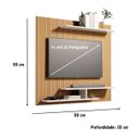 Ver imagem 4 de Painel para Tvs de até 32" Osiris Compacto com 3 Prateleiras:ripado/branco