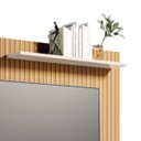 Ver imagem 6 de Painel para Tvs de até 32" Osiris Compacto com 3 Prateleiras:ripado/branco