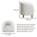 Ver imagem 3 de Poltrona Decorativa Aura Pes Madeira Boucle Tce 1010 Moll