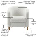 Ver imagem 5 de Poltrona Decorativa Aura Pes Madeira Boucle Tce 1010 Moll