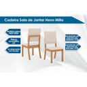 Ver imagem 2 de Kit 2 Cadeiras Sala Jantar Milla 2 Un Nature/linho Bege - Henn