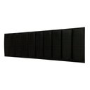 Ver imagem 3 de Cabeceira King Veludo Preto Placa Modulada Estofada Ripada Adesiva