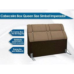 Cabeceira Cama Box Estofada King King Imperador Suede Marrom Chocolate - Simbal - 2
