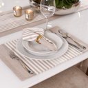 Ver imagem 2 de Jogo de Guardanapos 2 Peças Fio Tinto Stripes Taupe