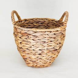 Cesto de Palha Natural com Alça:M - 1