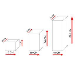 Kit 10 Potes Hermético Acrílico Tampa Quadrado Empalhável - 4 Kit 10 Potes Hermético Acrílico Tampa Quadrado Empalhável - 4