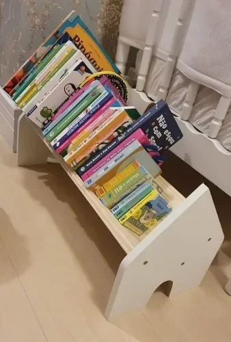 Porta Livros Infantil Revisteiro Casinha - Montessori - 40cm - 5