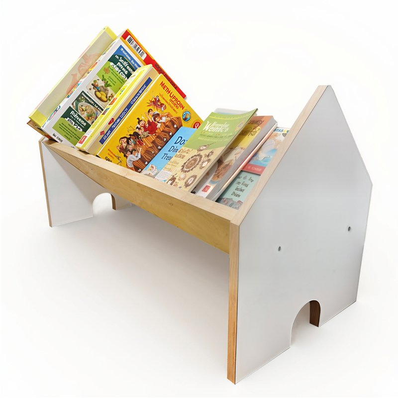 Porta Livros Infantil Revisteiro Casinha - Montessori - 40cm