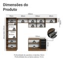 Ver imagem 3 de Armário de Cozinha Completa 350 cm Rustic/Preto Lux Madesa 01
