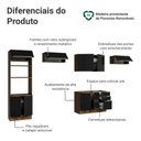 Ver imagem 4 de Armário de Cozinha Completa 350 cm Rustic/Preto Lux Madesa 01