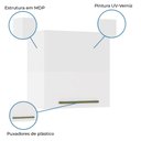 Ver imagem 7 de Armário Aéreo de Cozinha 1 Porta 0,59m Favorita Branco Lacca